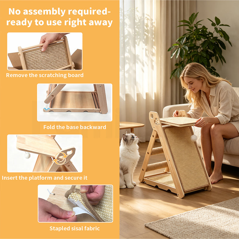 Tedi's Wooden Cat Scratching Board No assembly