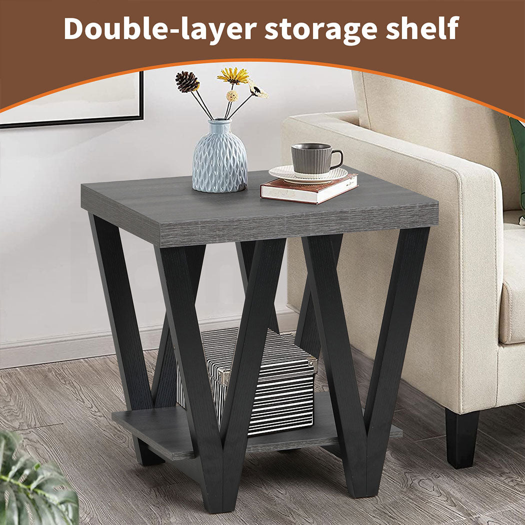 Familand End Side Table in Dark Grey