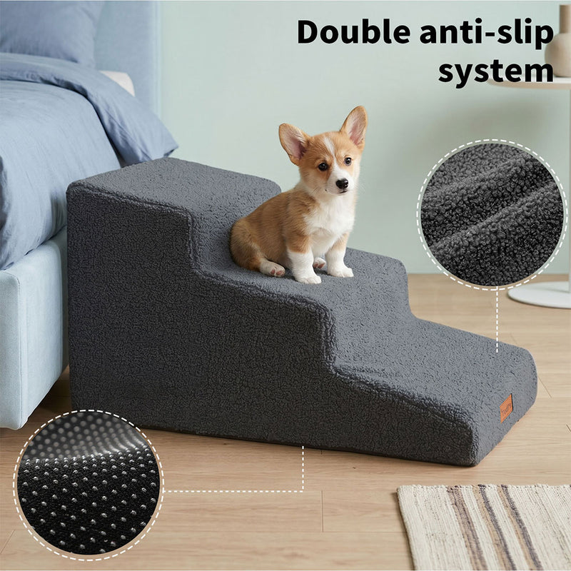 Tedi's 3 Steps Dog Stairs with Large Foothold Surface