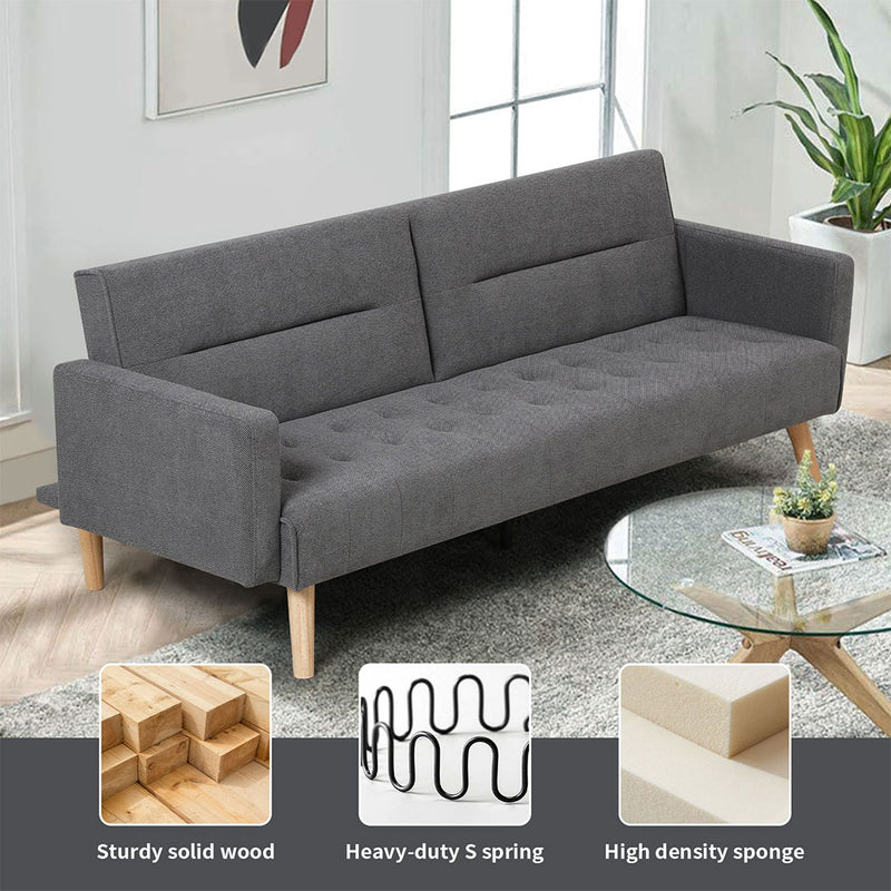 Familand 3 Seater Convertible Sofa Bed in Grey