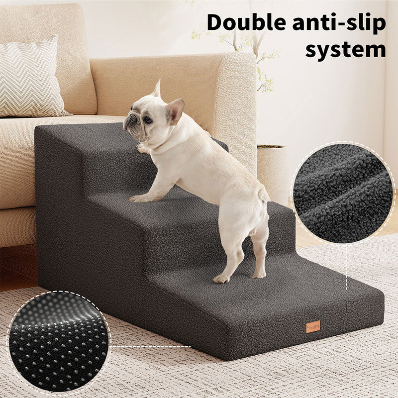 Tedi's 3 Steps Dog Stairs with Large Foothold Surface