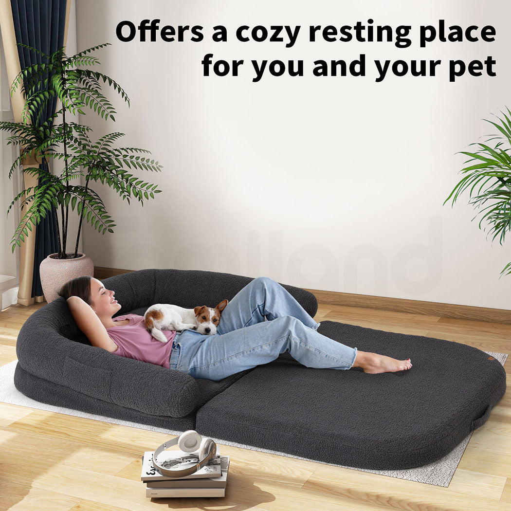 Tedi’s 2 in 1 Foldable Human Size Dog Bed