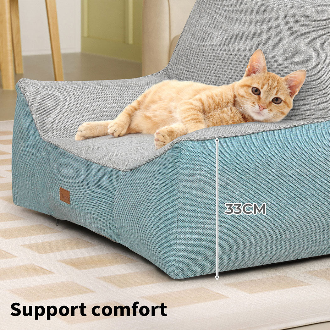 Tedi’s Pet Sofa Inflatable Dog Bed Cat Couch in Blue