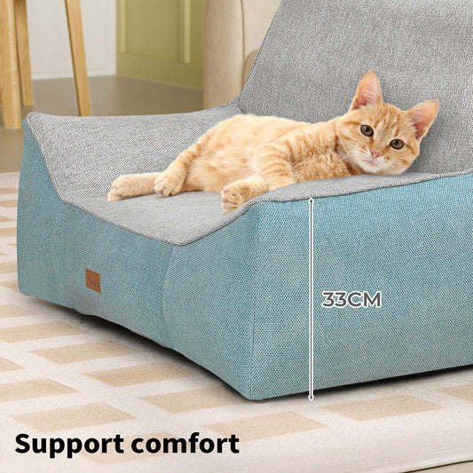 Tedi’s Pet Sofa Inflatable Dog Bed Cat Couch in Blue