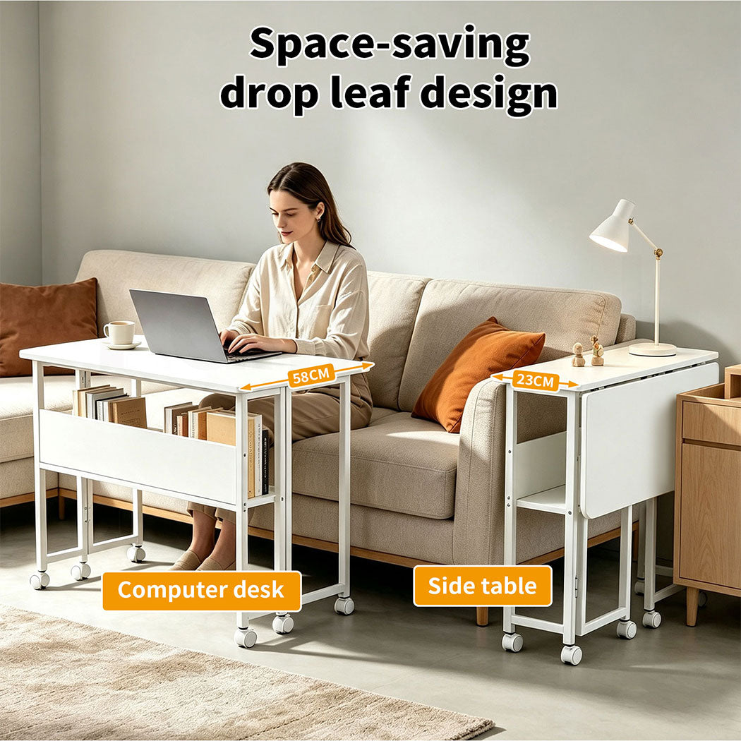 Familand Foldable Computer Desk Home Office Table Study Desks  White