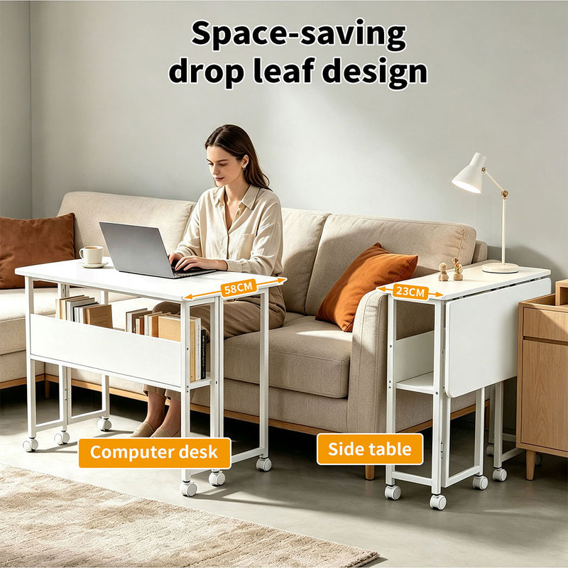 Familand Foldable Computer Desk Home Office Table Study Desks  White