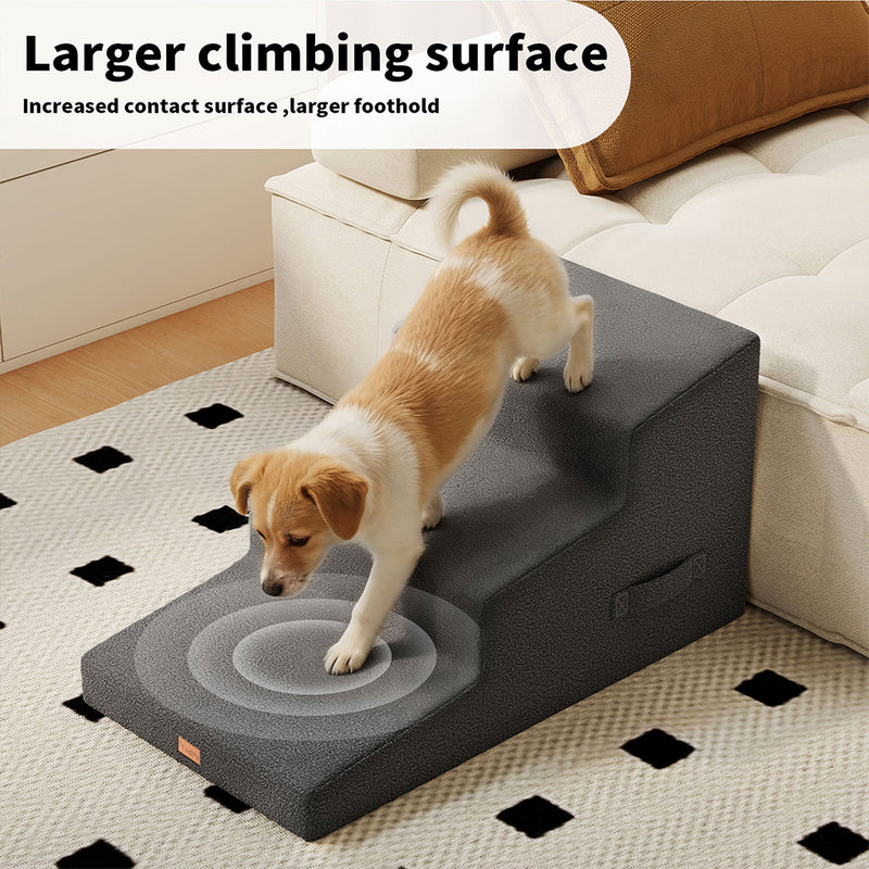 Tedi's 3 Steps Dog Stairs with Large Foothold Surface
