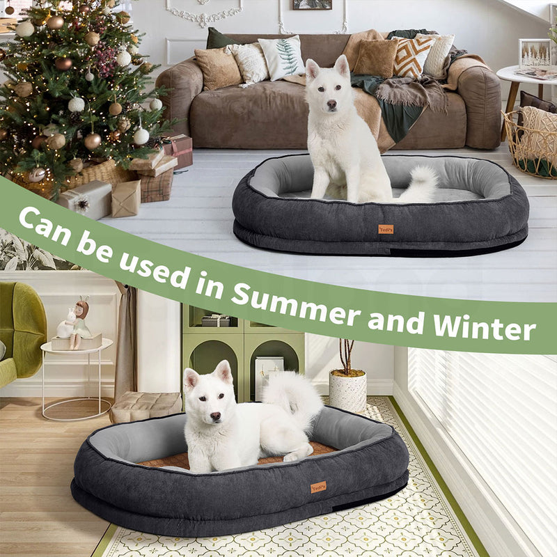 Tedi’s Orthopedic Dog Bed with Rattan Mat