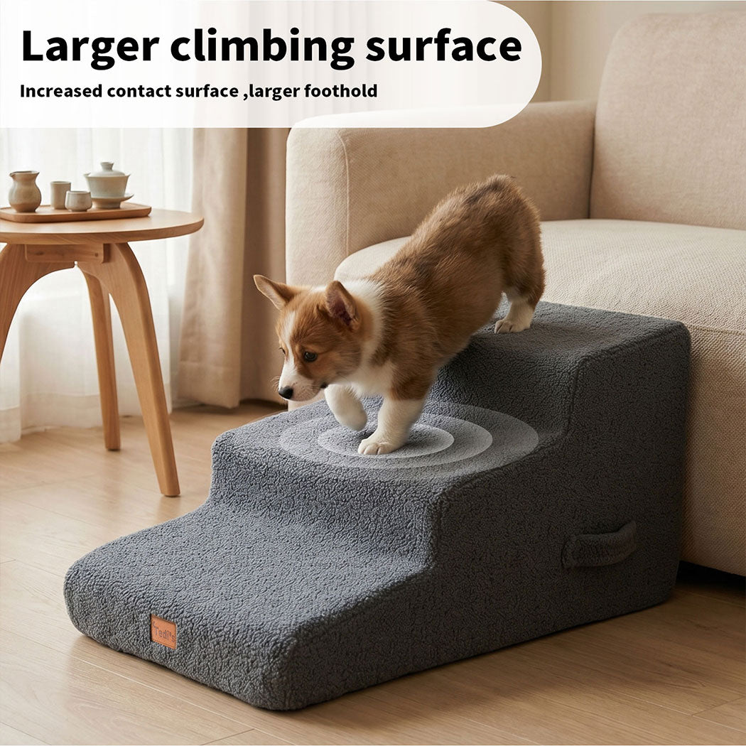 Tedi's 3 Steps Dog Stairs with Large Foothold Surface