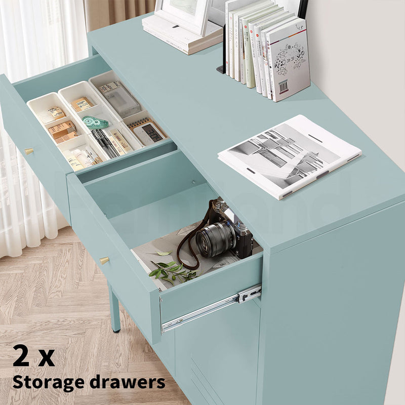 Familand Steel Buffet Sideboard in Mint green