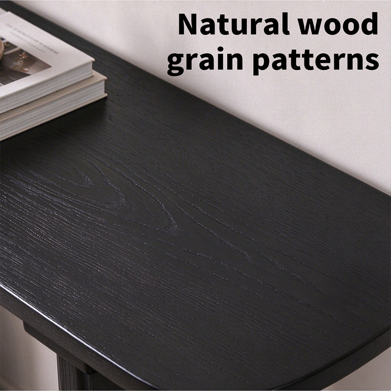 Familand Solid Wood Console Table in Black