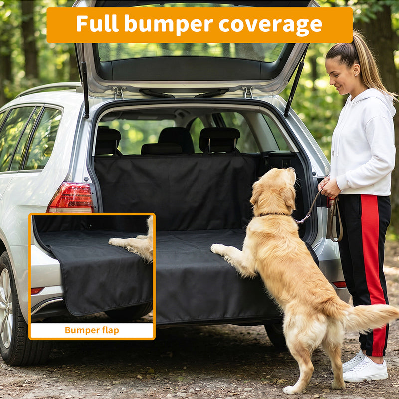 Tedi's SUV Cargo Liner for Dogs, Waterproof Trunk Cover for SUVs with Bumper Flap Protector