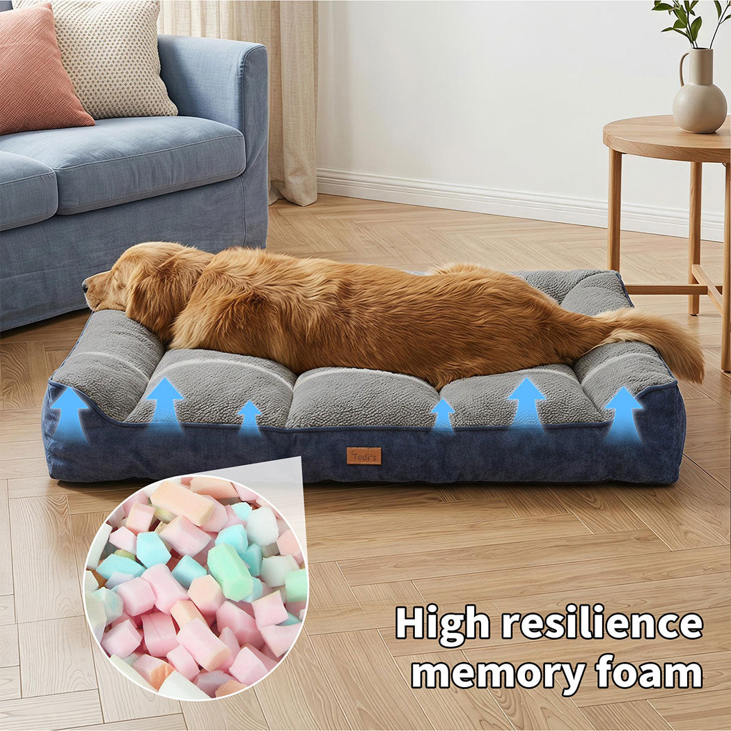 Tedi's Orthopedic Dog Calming Bed Mat in Blue
