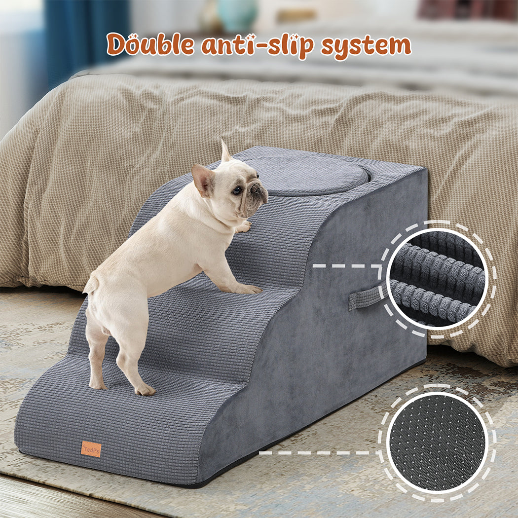 Tedi’s 2 in 1 Dog Stairs for Bed Sofa with Nesting Bed