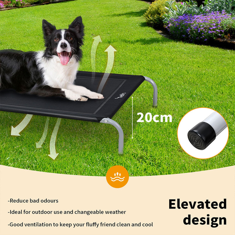Tedi's Pet Elevated Dog Bed with Removable Bolsters