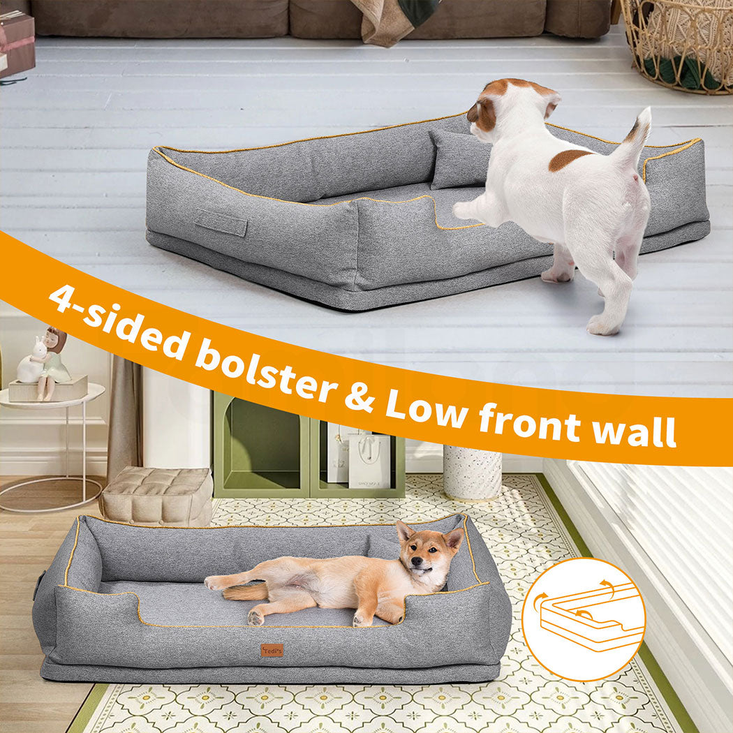 Tedi's Orthopedic Dog Bed in Grey