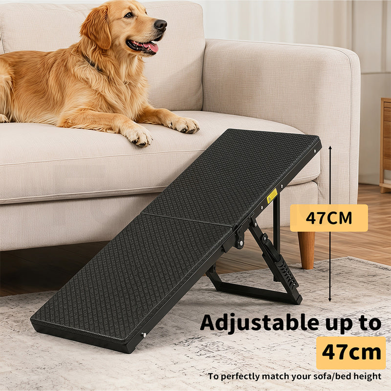 Tedi's Adjustable Height Dog Stairs For Height Bed Couch Metal Frame
