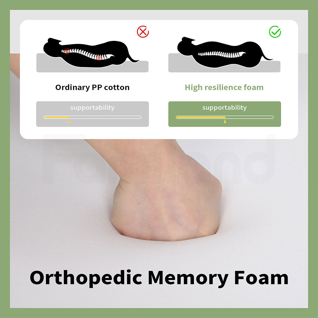 Tedi’s Linen Orthopedic Dog Bed in Dark Grey