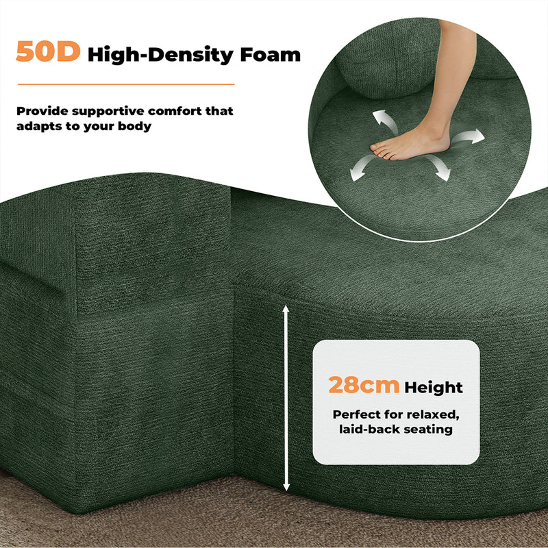Familand 1 Seater 100cm Convertible Memory Foam Sofa Bed