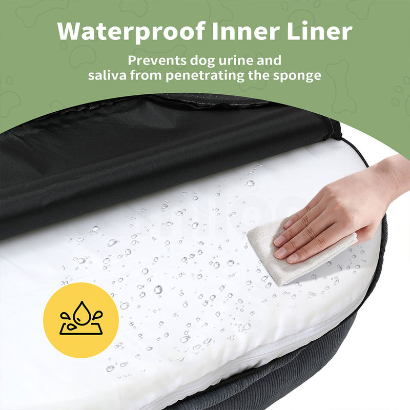 Tedi’s Orthopedic Dog Bed with Rattan Mat in Grey