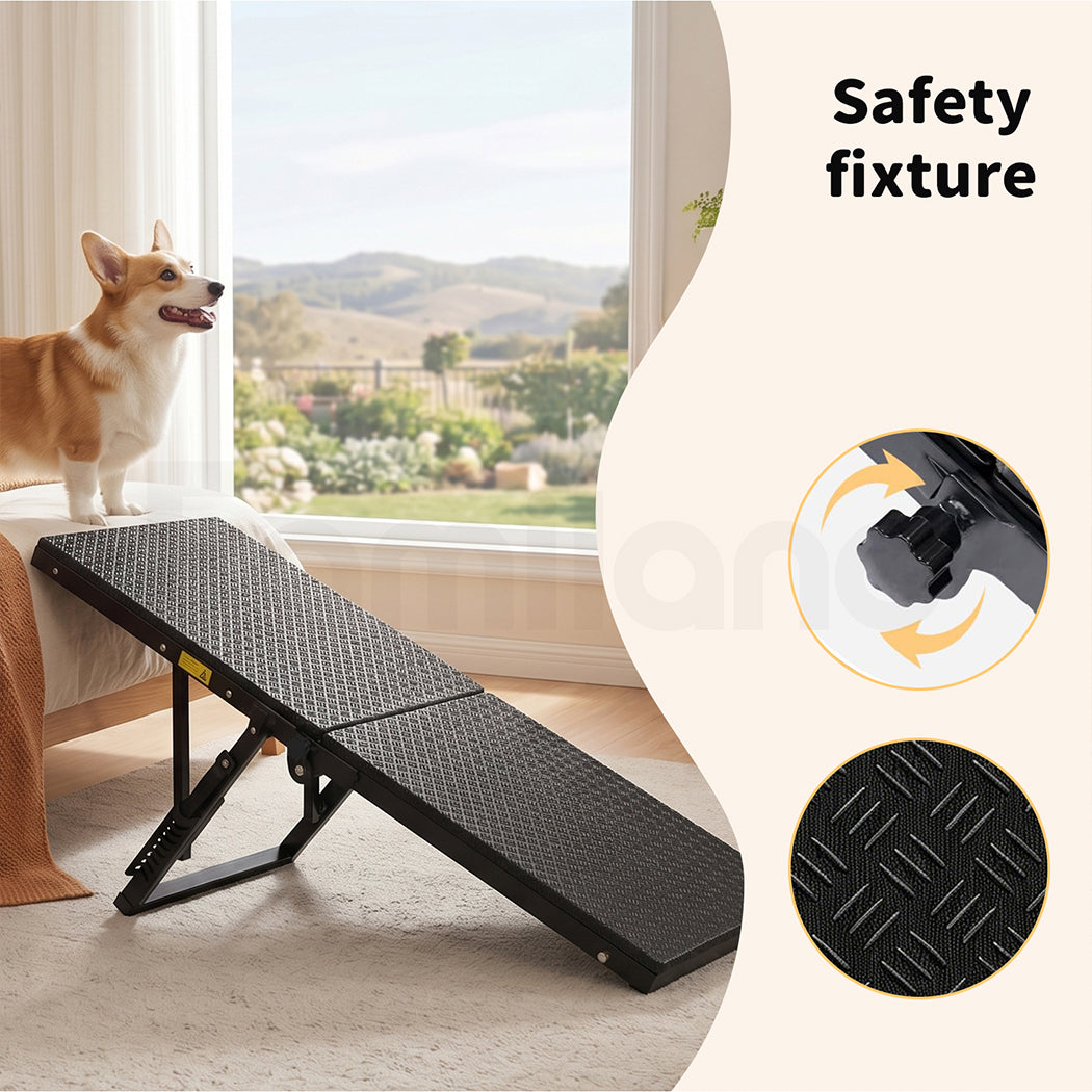 Tedi's Adjustable Height Dog Stairs For Height Bed Couch Metal Frame