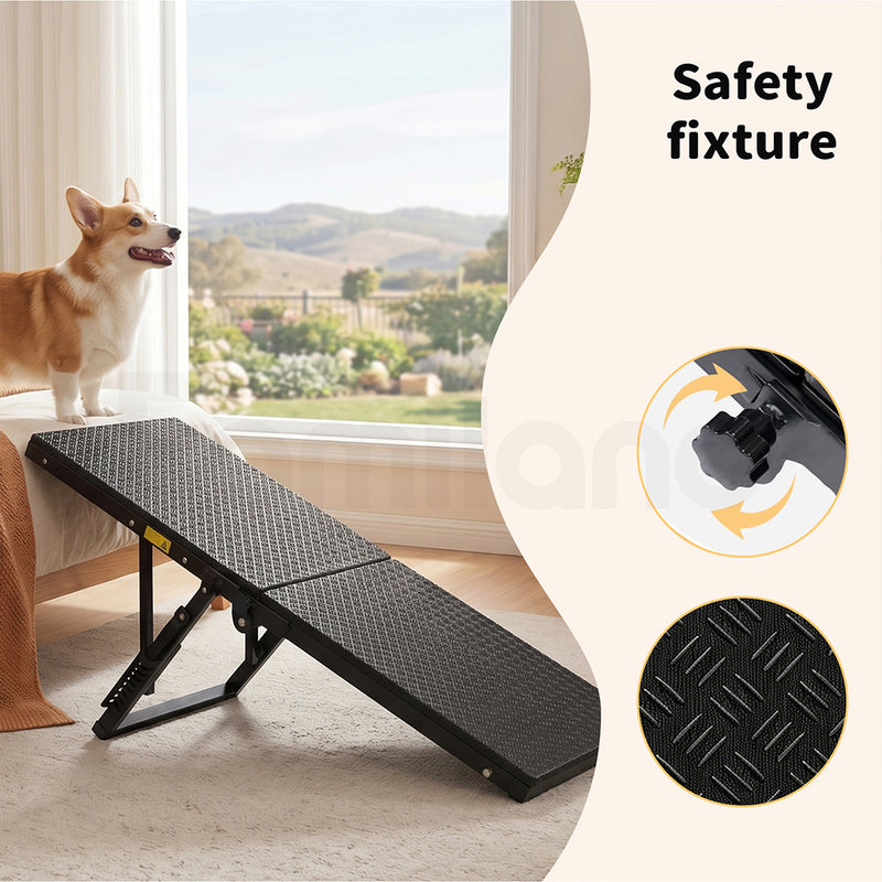 Tedi's Adjustable Height Dog Stairs For Height Bed Couch Metal Frame
