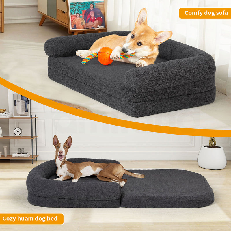 Tedi’s 2 in 1 Foldable Human Size Dog Bed