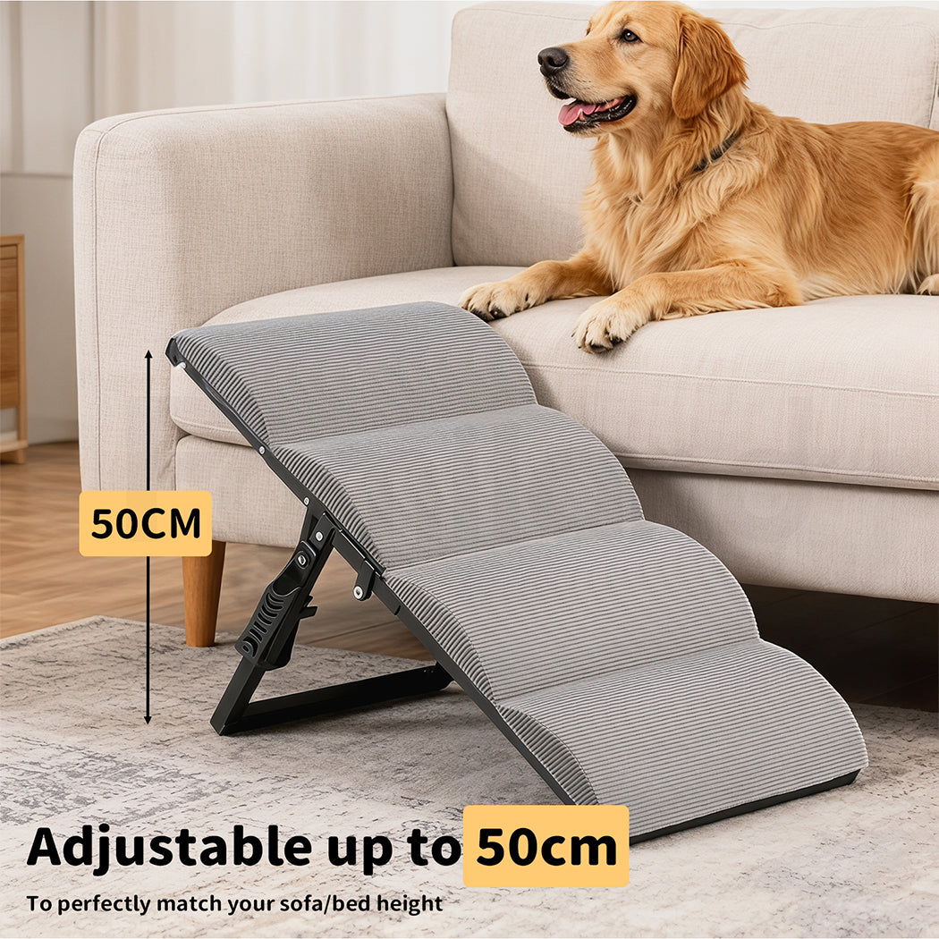 Tedi's Adjustable Height Foam Dog Stairs For Height Bed Couch Metal Frame