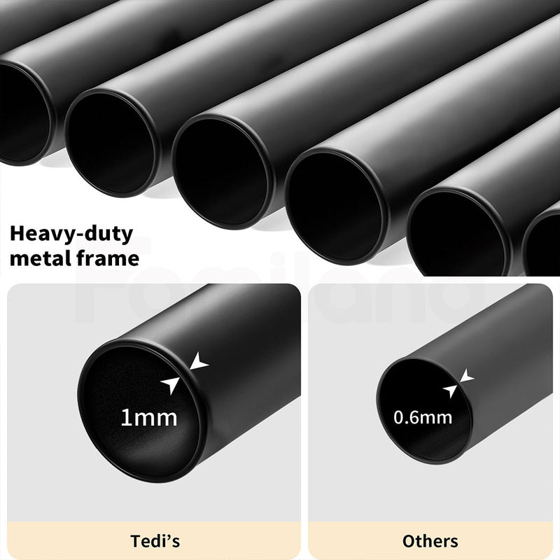 Tedi's Foldable Pet Elevated Dog Bed in Dark Grey