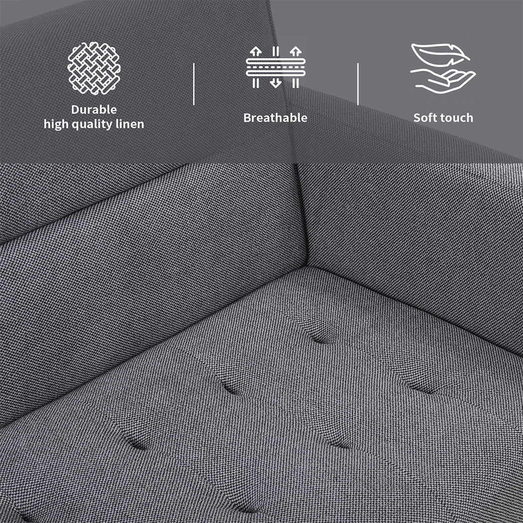 Familand 3 Seater Convertible Sofa Bed in Grey