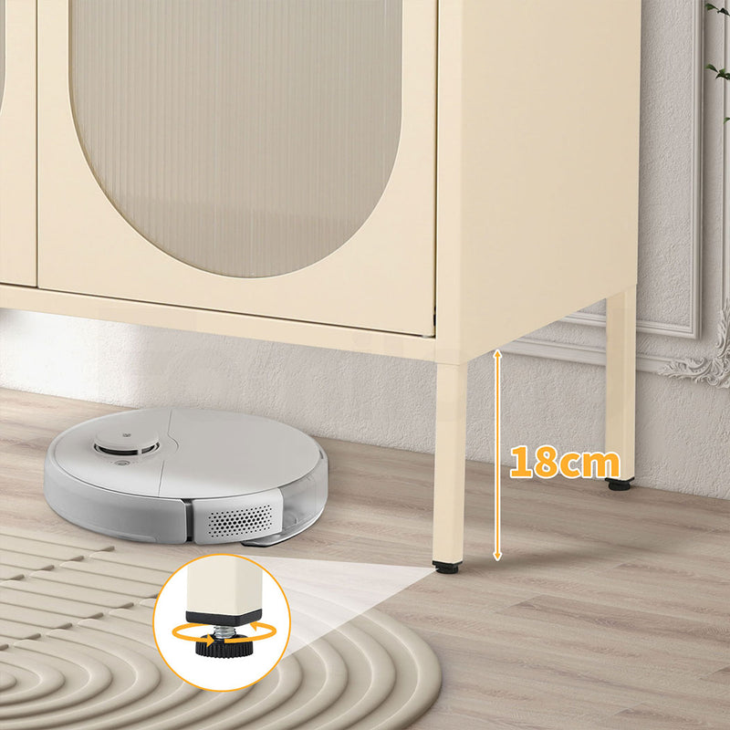 Familand Steel Buffet Sideboard in Cream