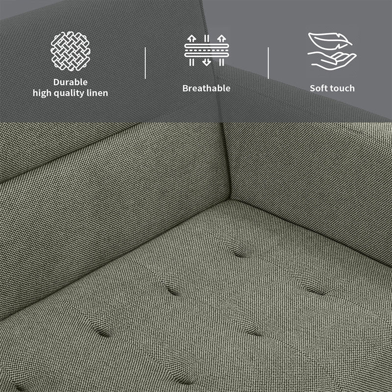 Familand 3 Seater Convertible Sofa Bed in Green