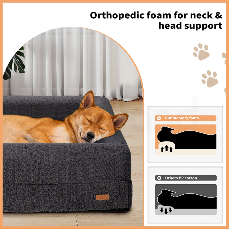 Tedi’s Orthopedic Dog Bed in Dark Grey