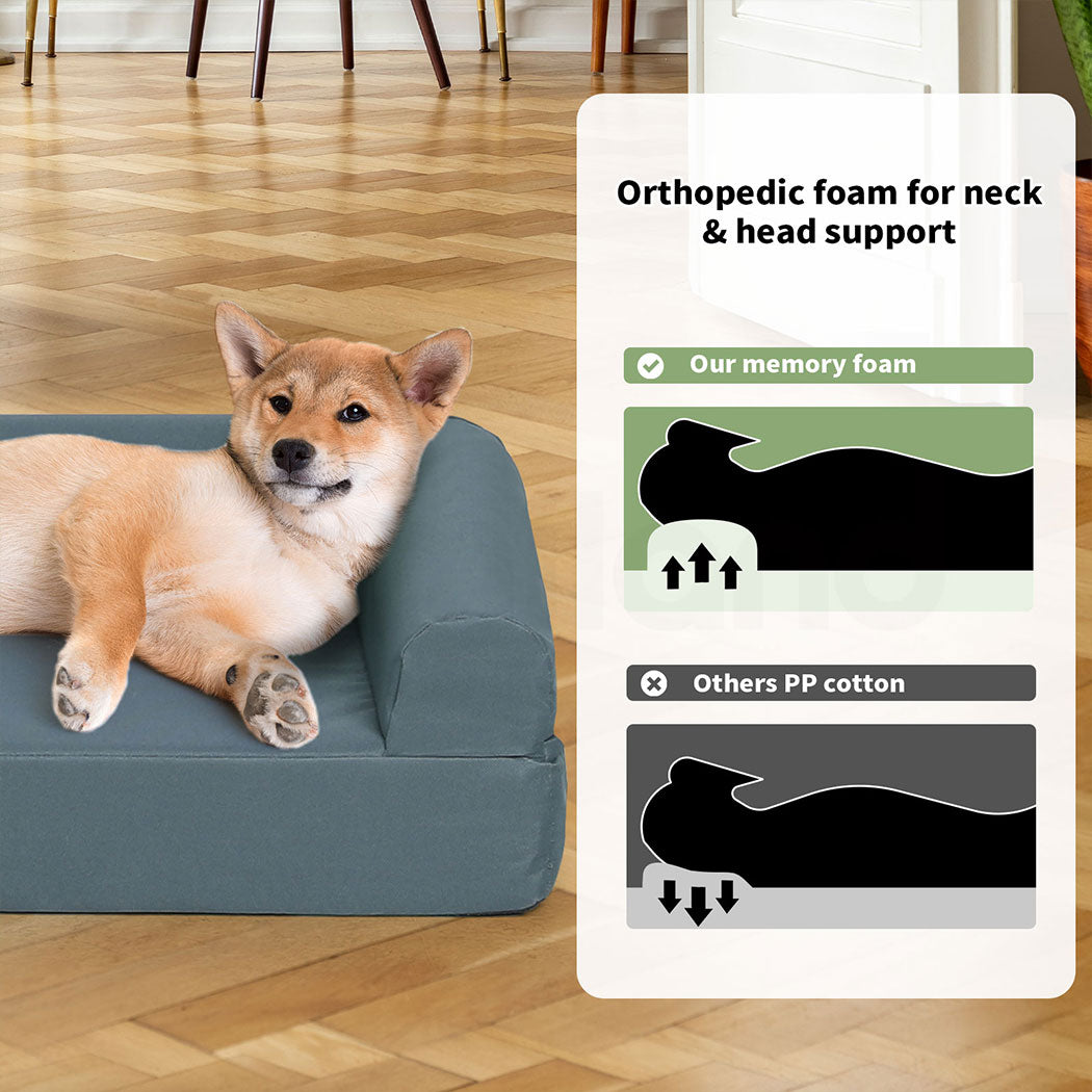 Tedi’s Waterproof Orthopedic Dog Calming Bed in Dark Grey