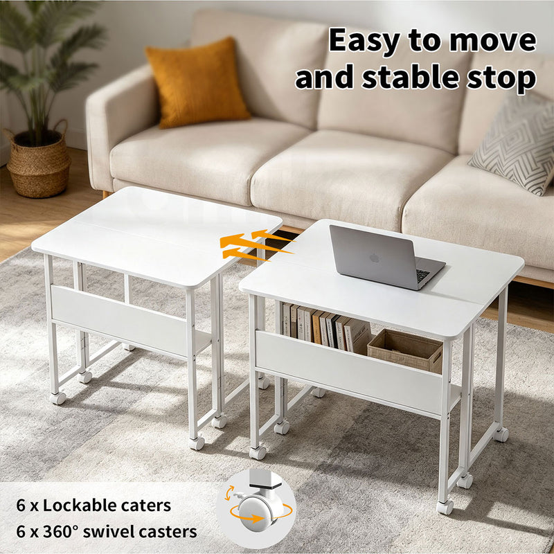 Familand Foldable Computer Desk Home Office Table Study Desks  White