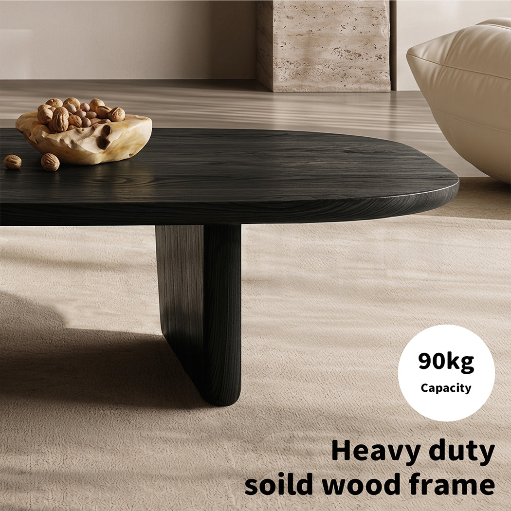 Familand Soild Wood Coffee Table in Black
