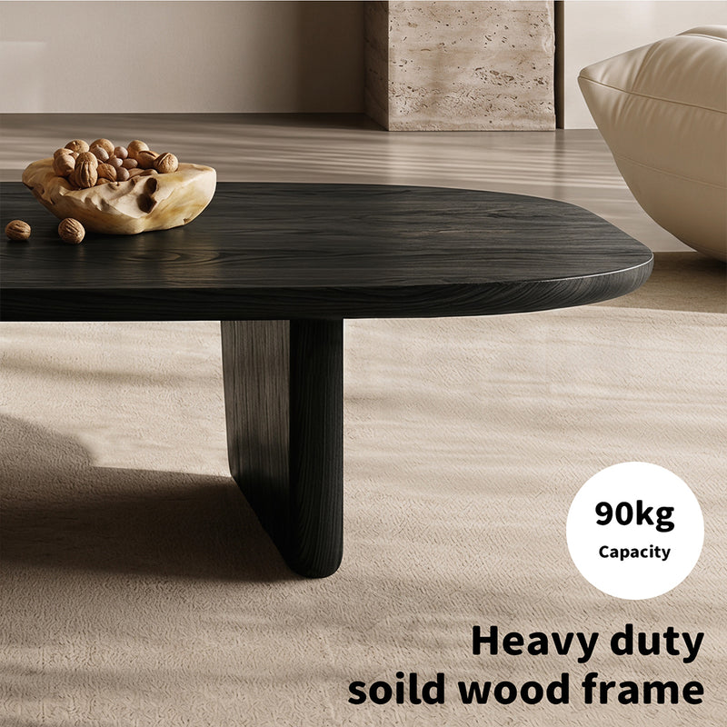 Familand Soild Wood Coffee Table in Black