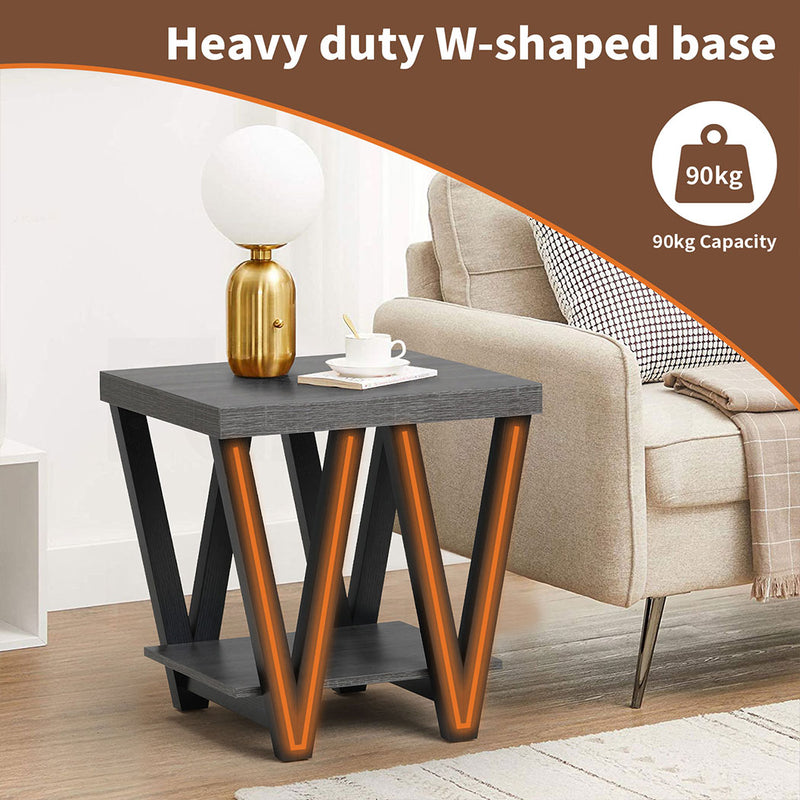 Familand End Side Table in Dark Grey