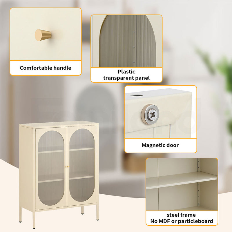 Familand Steel Buffet Sideboard in Cream