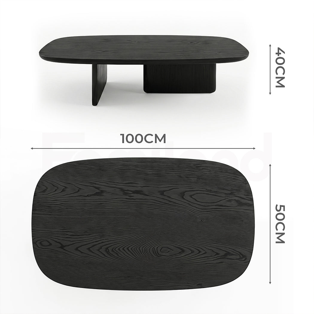 Familand Soild Wood Coffee Table in Black