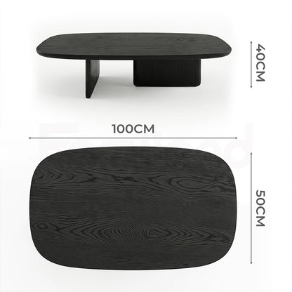 Familand Soild Wood Coffee Table in Black