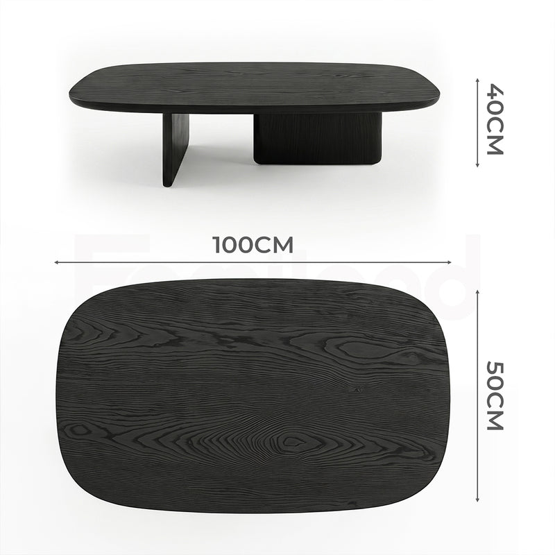 Familand Soild Wood Coffee Table in Black