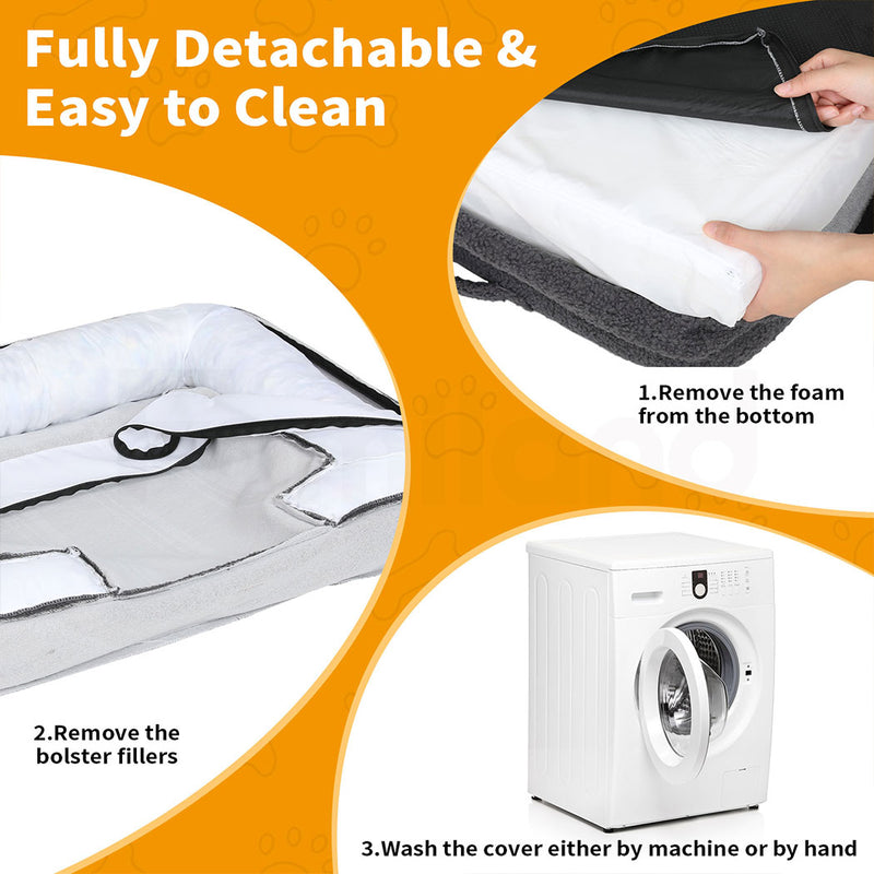 Tedi’s Orthopedic Dog Calming Bed in Dark Grey