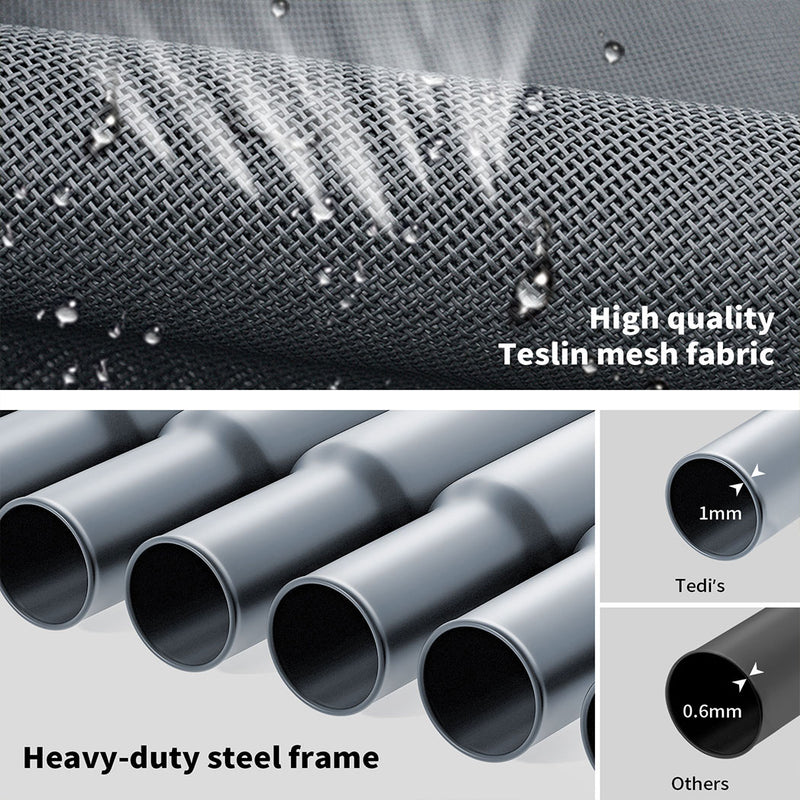 Tedi's Pet Elevated Dog Bed with Removable Bolsters