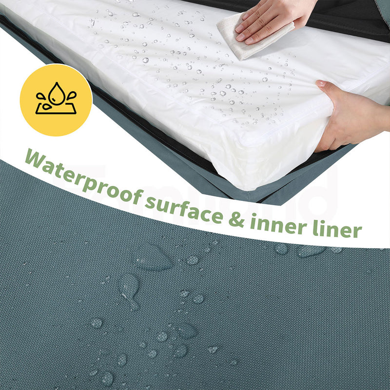 Tedi’s Waterproof Orthopedic Dog Calming Bed in Dark Grey