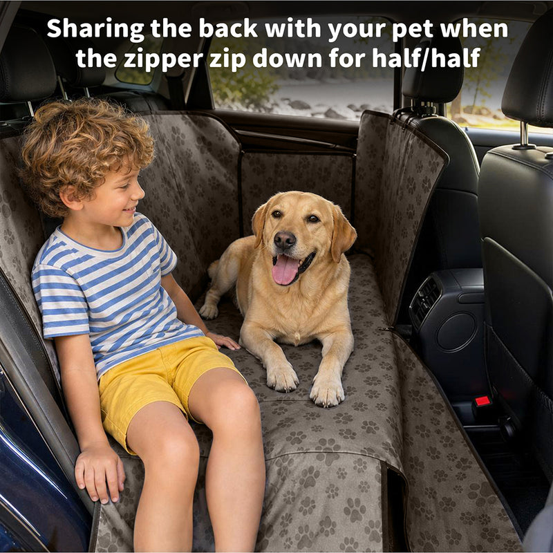 Tedi's Dog Car Seat Cover, Back Seat Cover for Dogs Pet Car Seat Protector Waterproof Bench Car Seat Cover