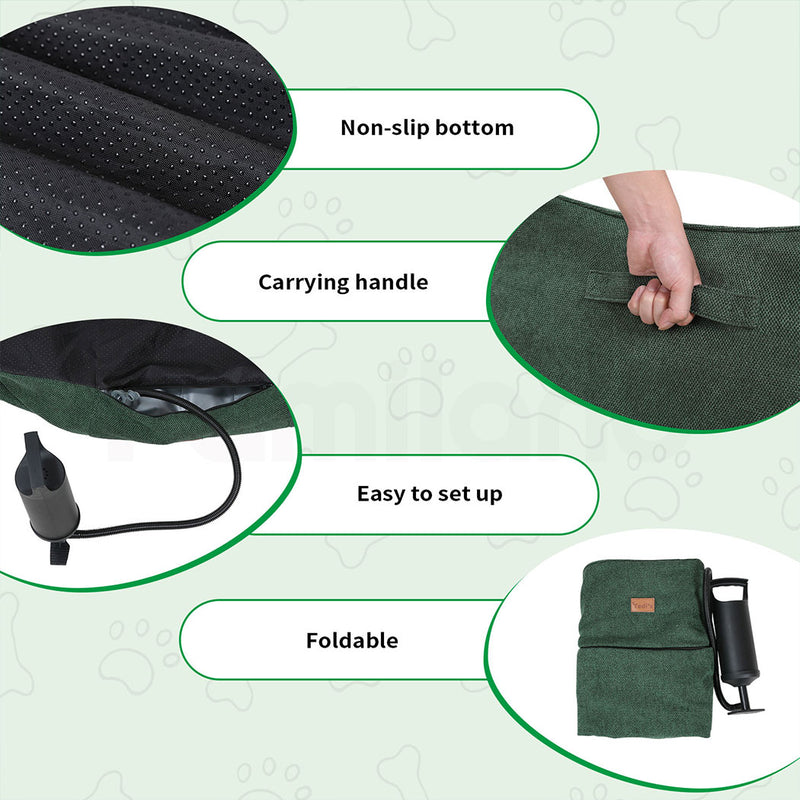 Tedi’s Pet Sofa Inflatable Dog Bed Cat Couch in Green