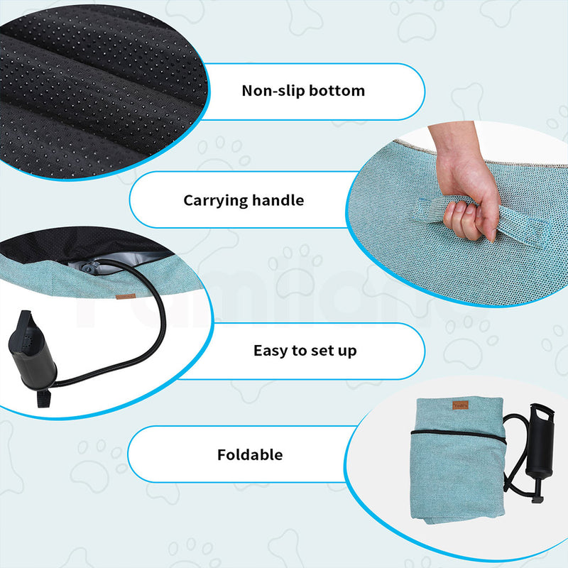 Tedi’s Pet Sofa Inflatable Dog Bed Cat Couch in Blue