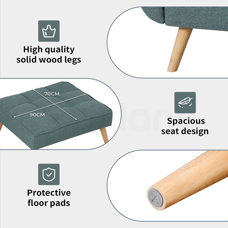 Familand Ottoman for Living Room in Green