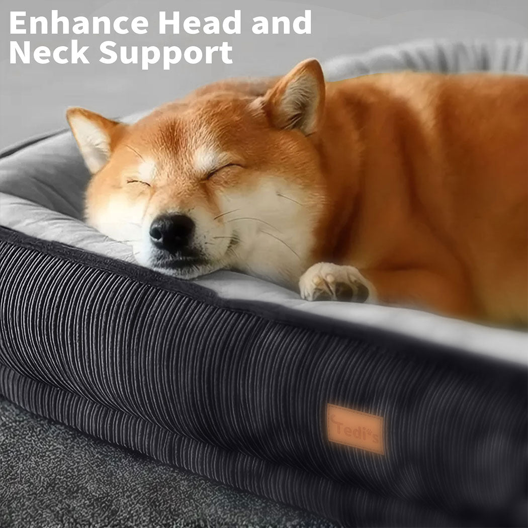Tedi’s Orthopedic Dog Bed with Rattan Mat